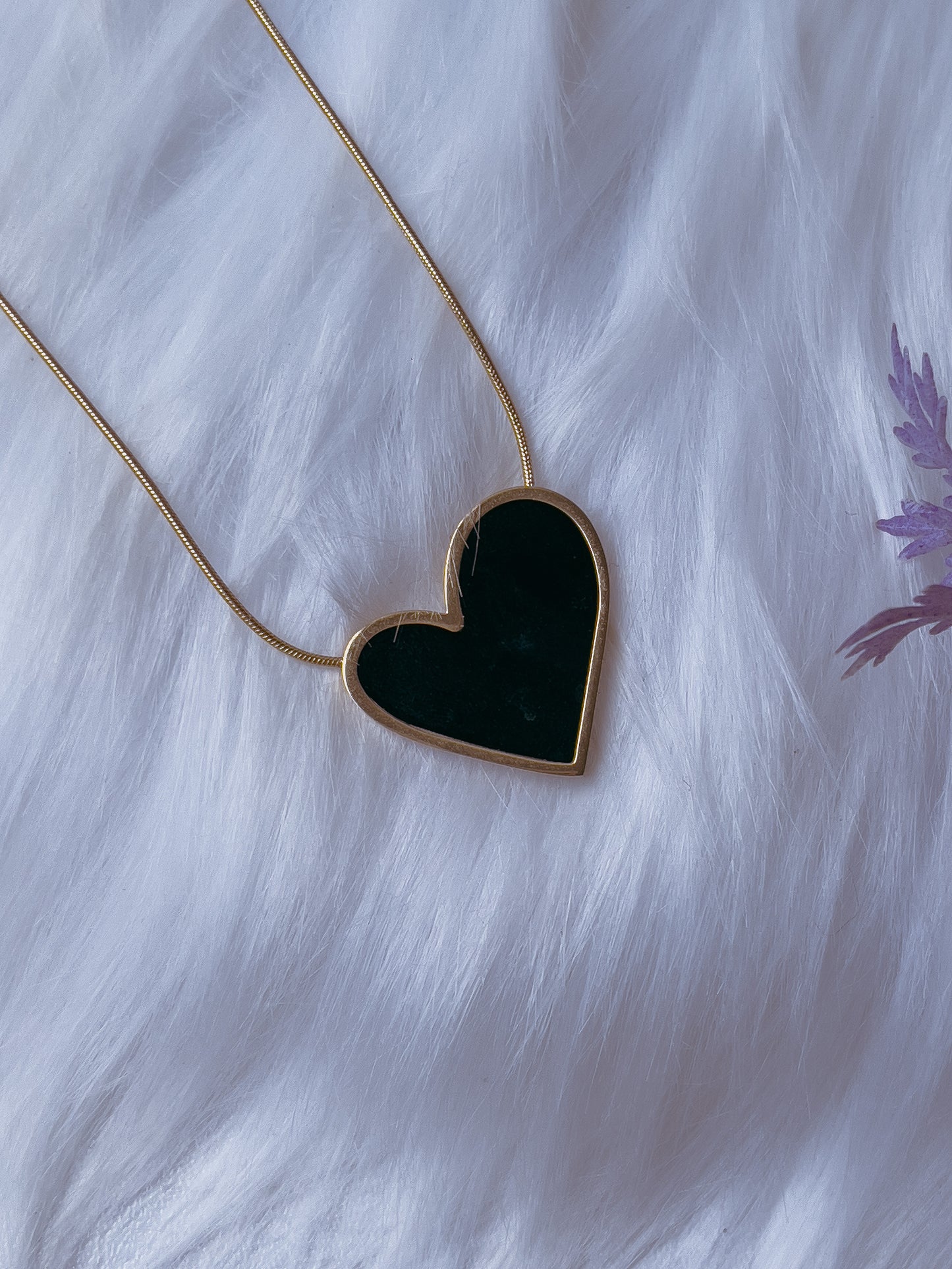 Cadena Corazon Black