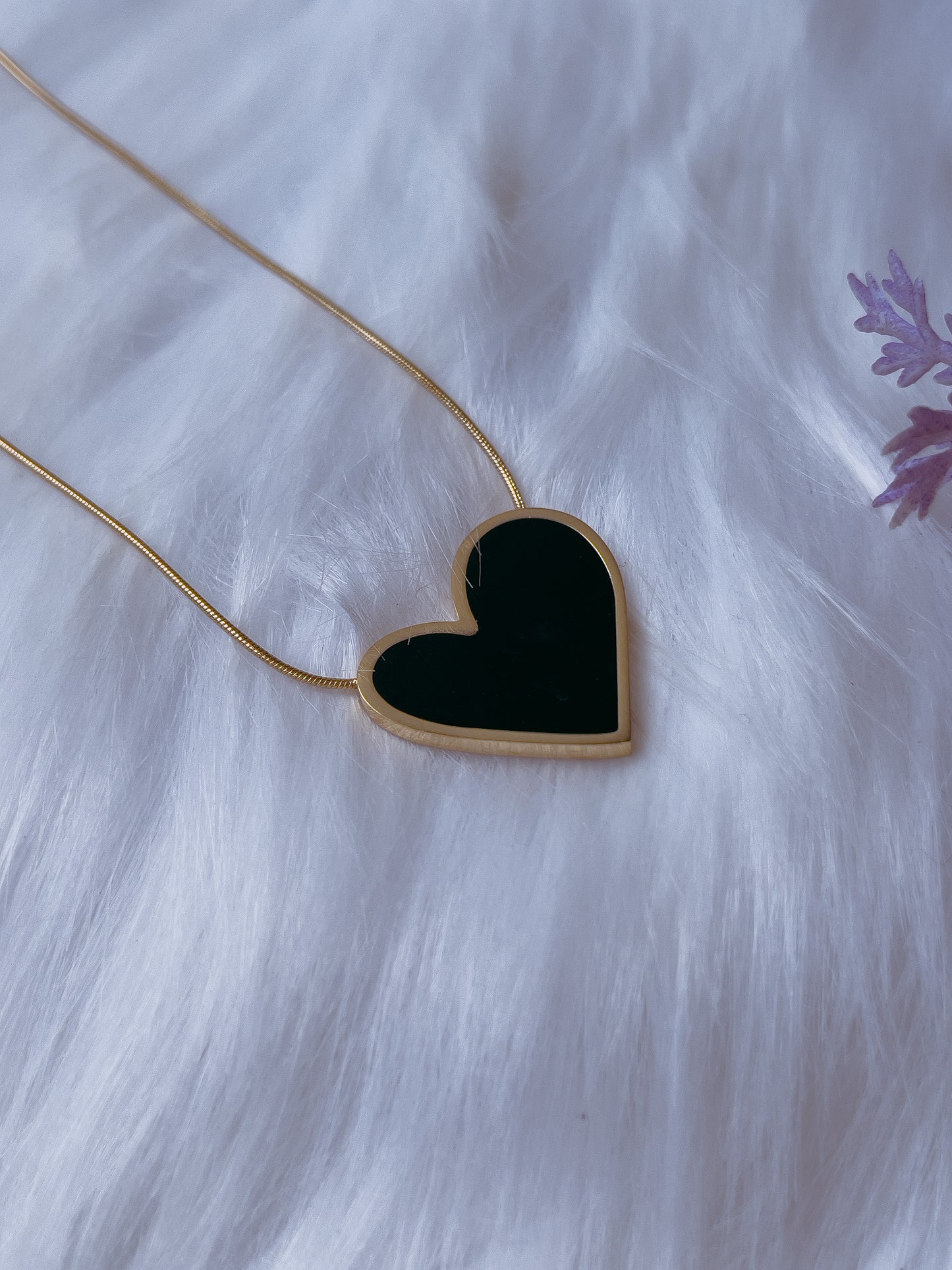 Cadena Corazon Black